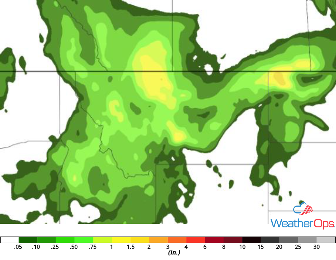 Rainfall Accumulation for Thursday, May 31, 2018