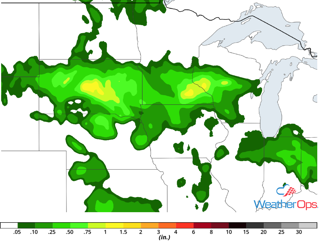 Rainfall Accumulation for Friday, June 8, 2018