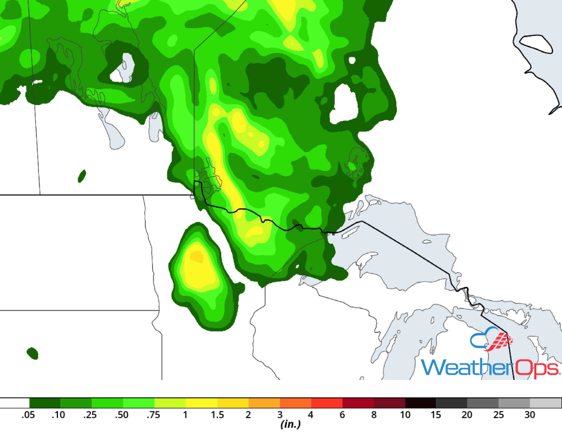 Rainfall Accumulation for Wednesday, July 11, 2018