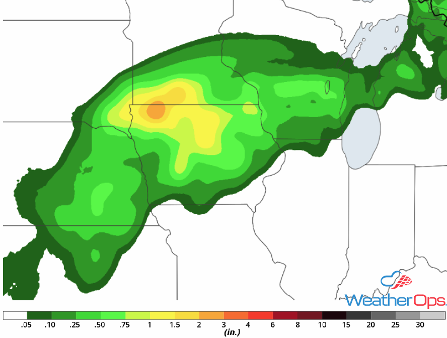 Rainfall Accumulation for Friday, July 13, 2018
