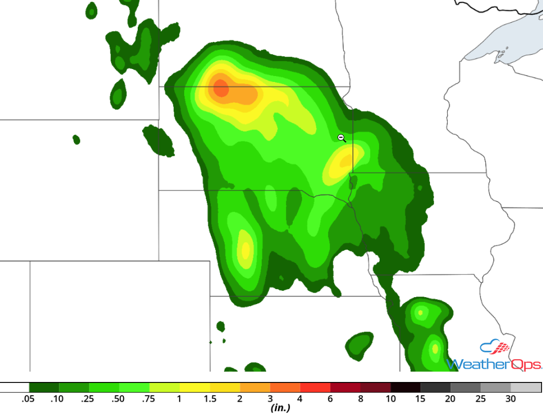 Rainfall Accumulation for Wednesday, July 19, 2018