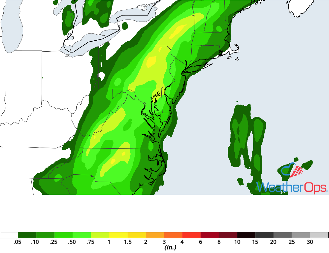 Rainfall Accumulation for Friday, August 3, 2018