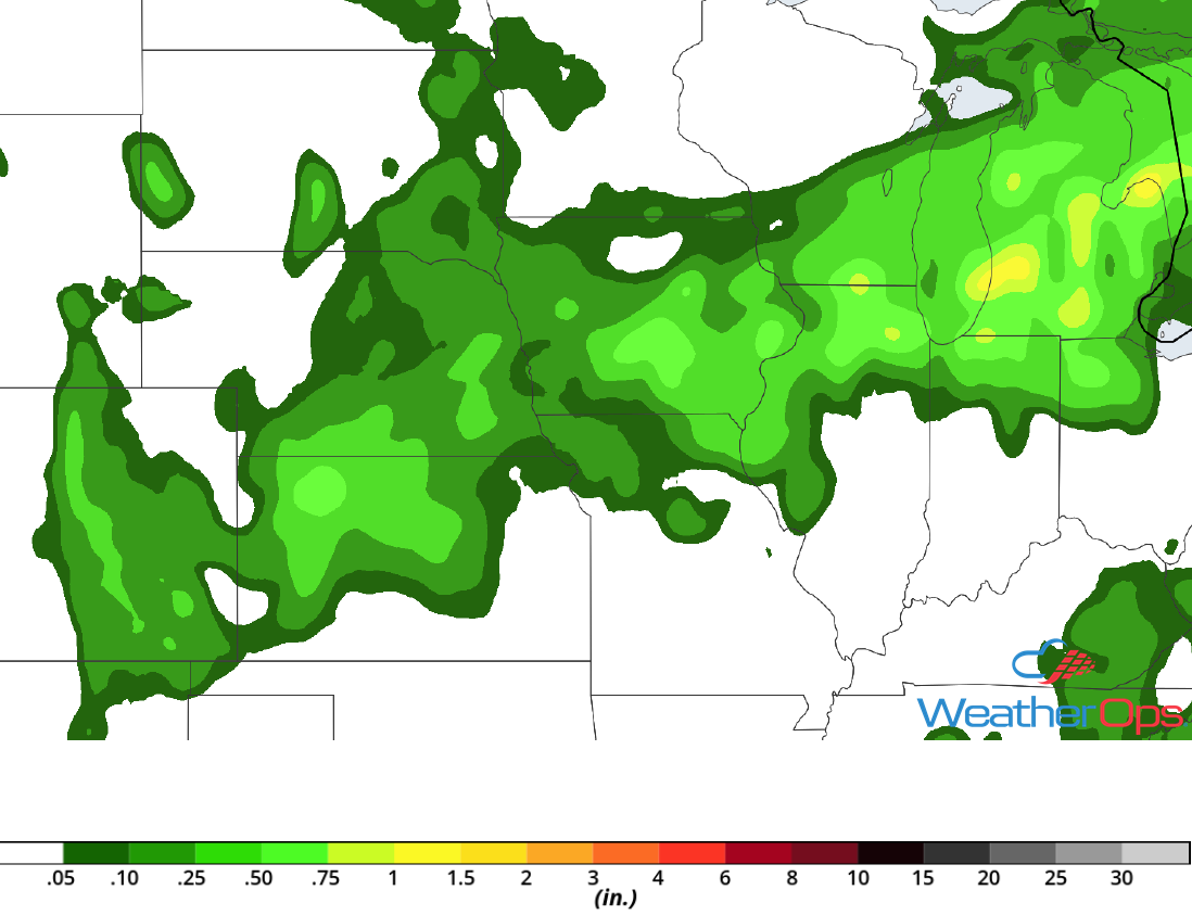 Rainfall Accumulation for Monday, August 6, 2018