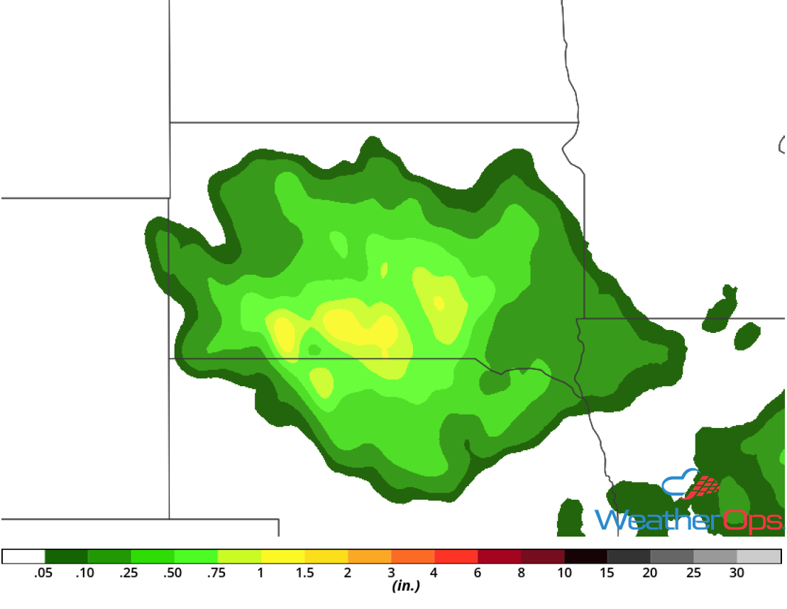 Rainfall Accumulation for Wednesday, August 15, 2018