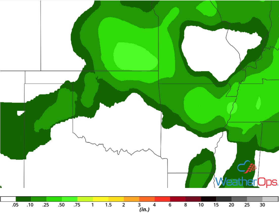 Rainfall Accumulation for Thursday, August 16, 2018