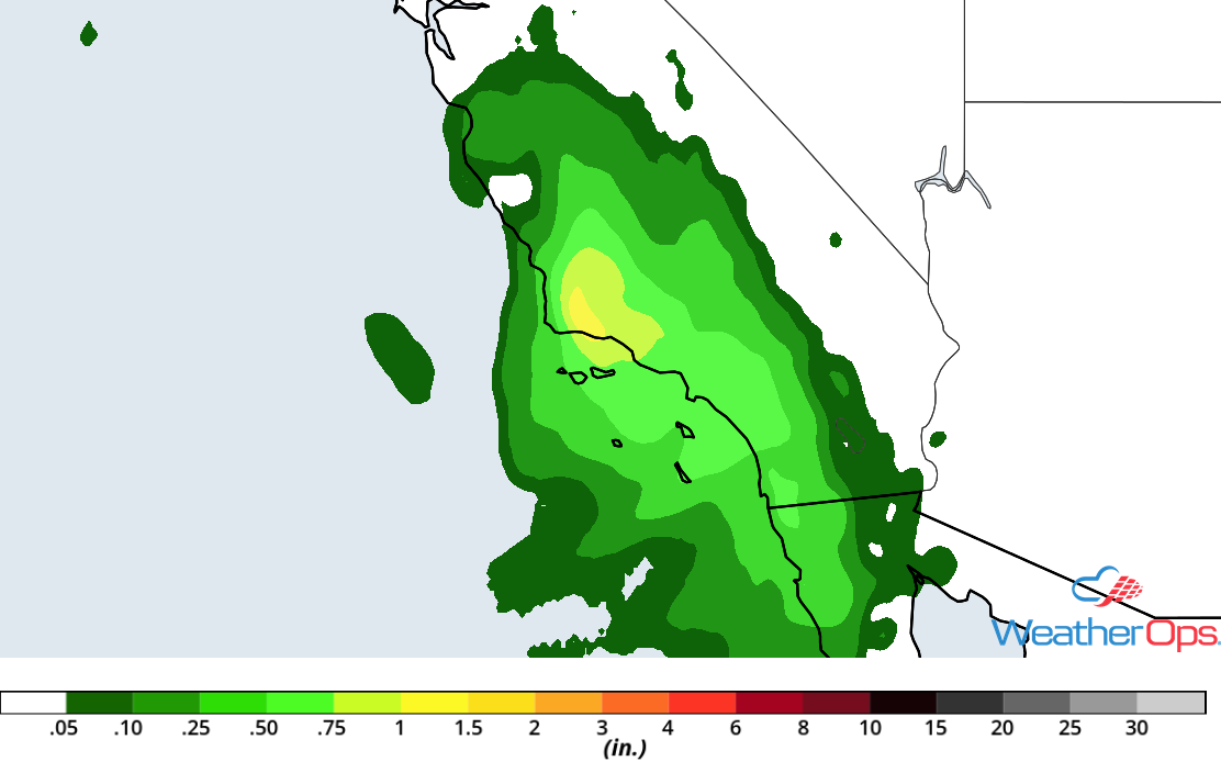 Rainfall Accumulation for January 31-February 1, 2019