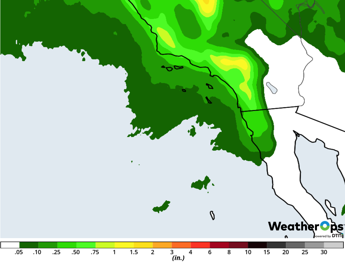 Rainfall Accumulation for Monday, February 4, 2019