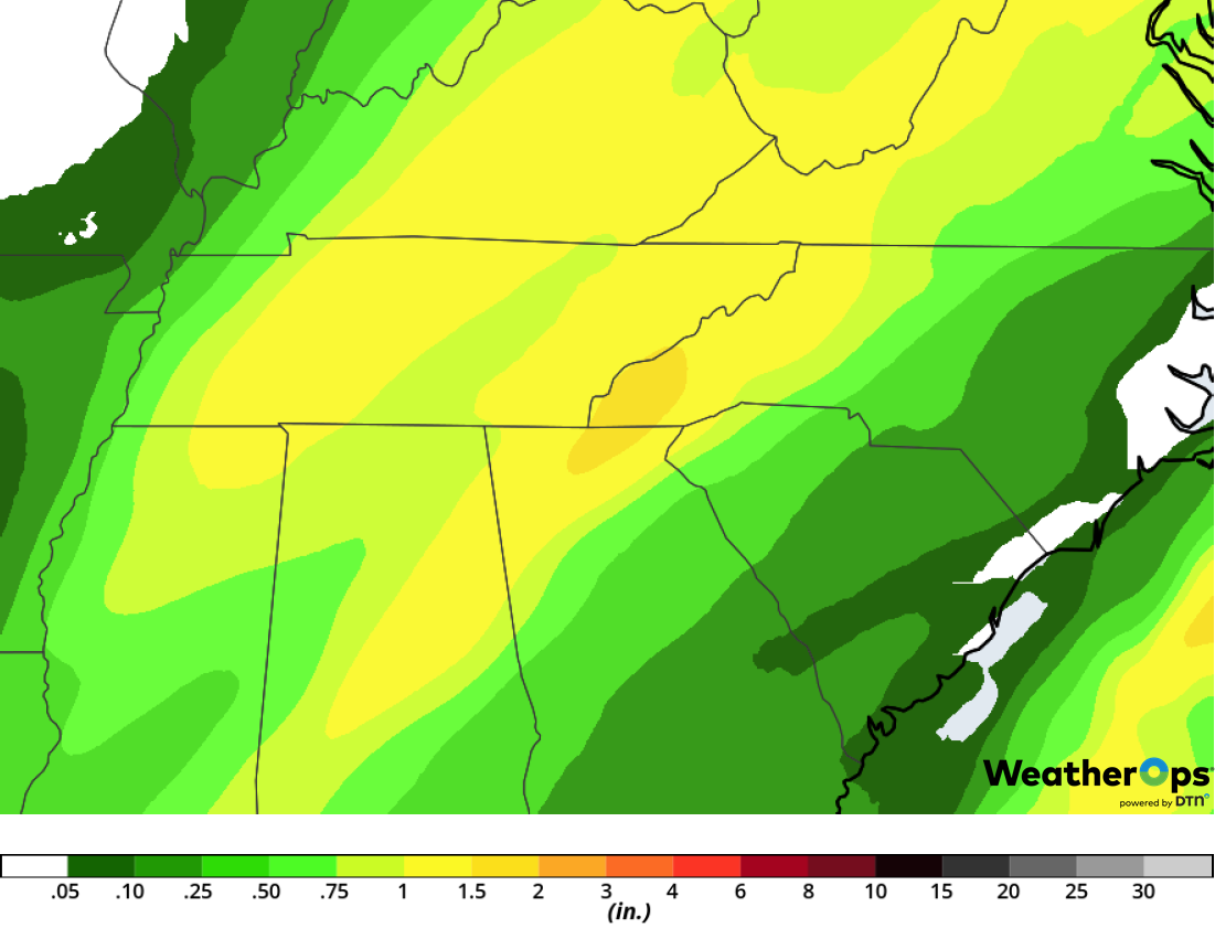 Rainfall Accumulation for Tuesday, February 12, 2019