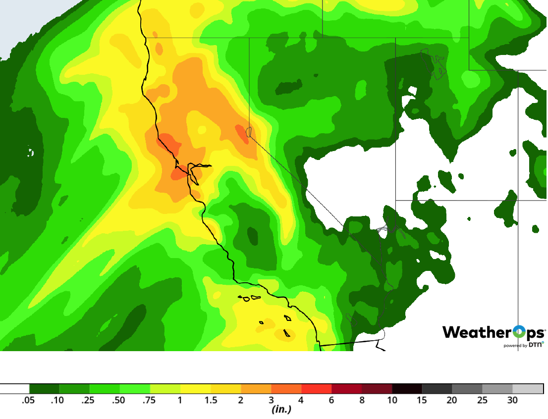 Rainfall Accumulation for Wednesday, February 13, 2019