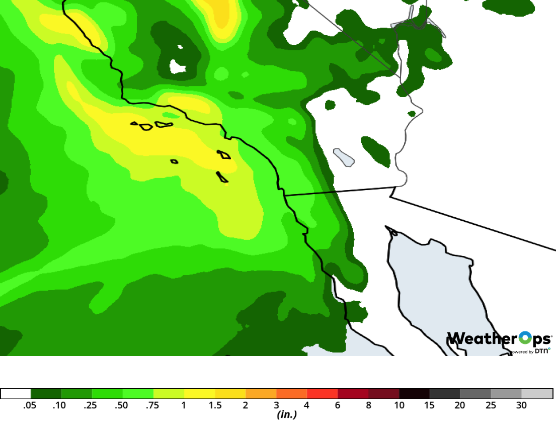 Rainfall Accumulation for Wednesday, February 13, 2019