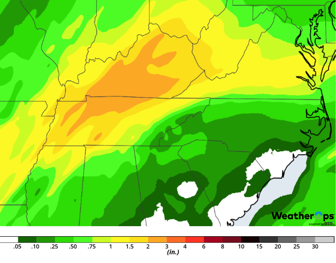 Rainfall Accumulation for Saturday, February 23, 2019