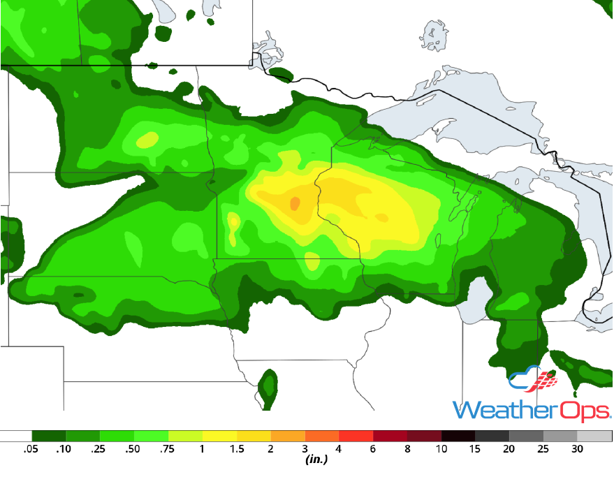 Rainfall Accumulation for Friday,, June 8, 2018