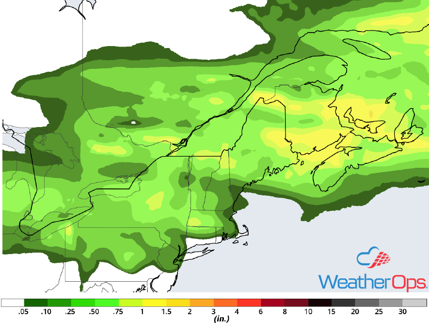 Rainfall Accumulation for Monday, June 18, 2018