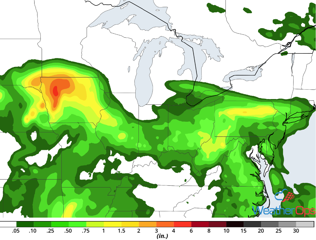 Rainfall Accumulation for Wednesday, June 20, 2018