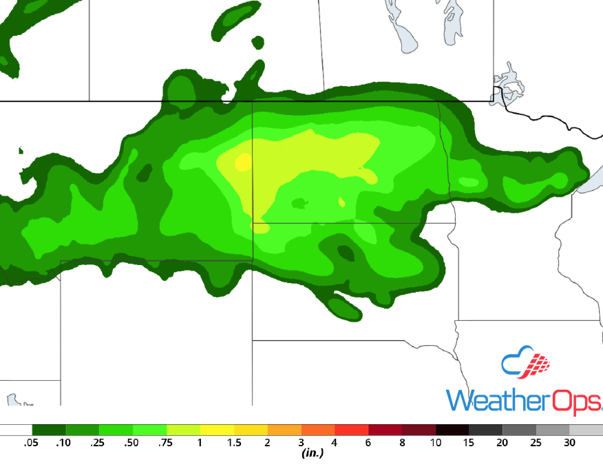 Rainfall Accumulation for Thursday, June 28, 2018
