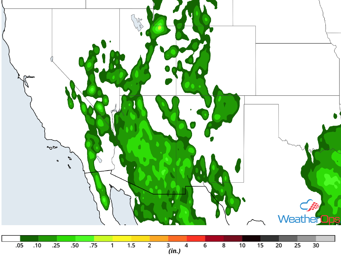 Rainfall Accumulation for Wednesday, July 11, 2018