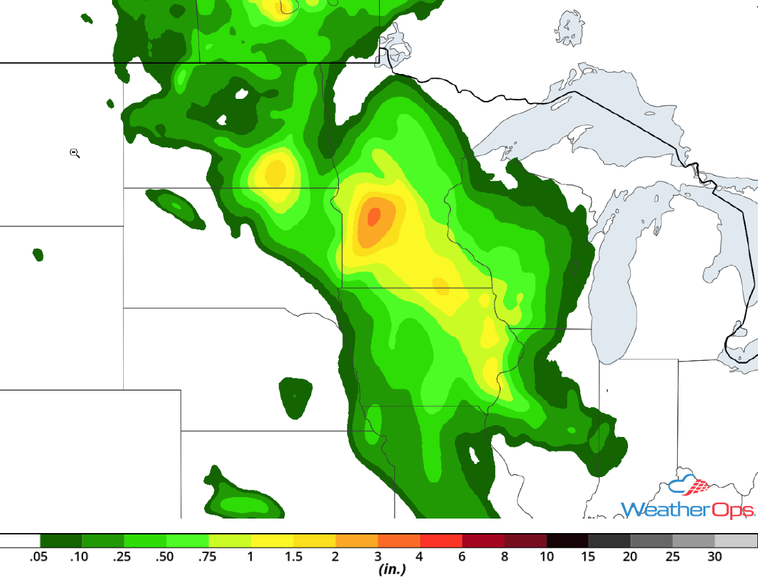 Rainfall Accumulation for Thursday, July 19, 2018
