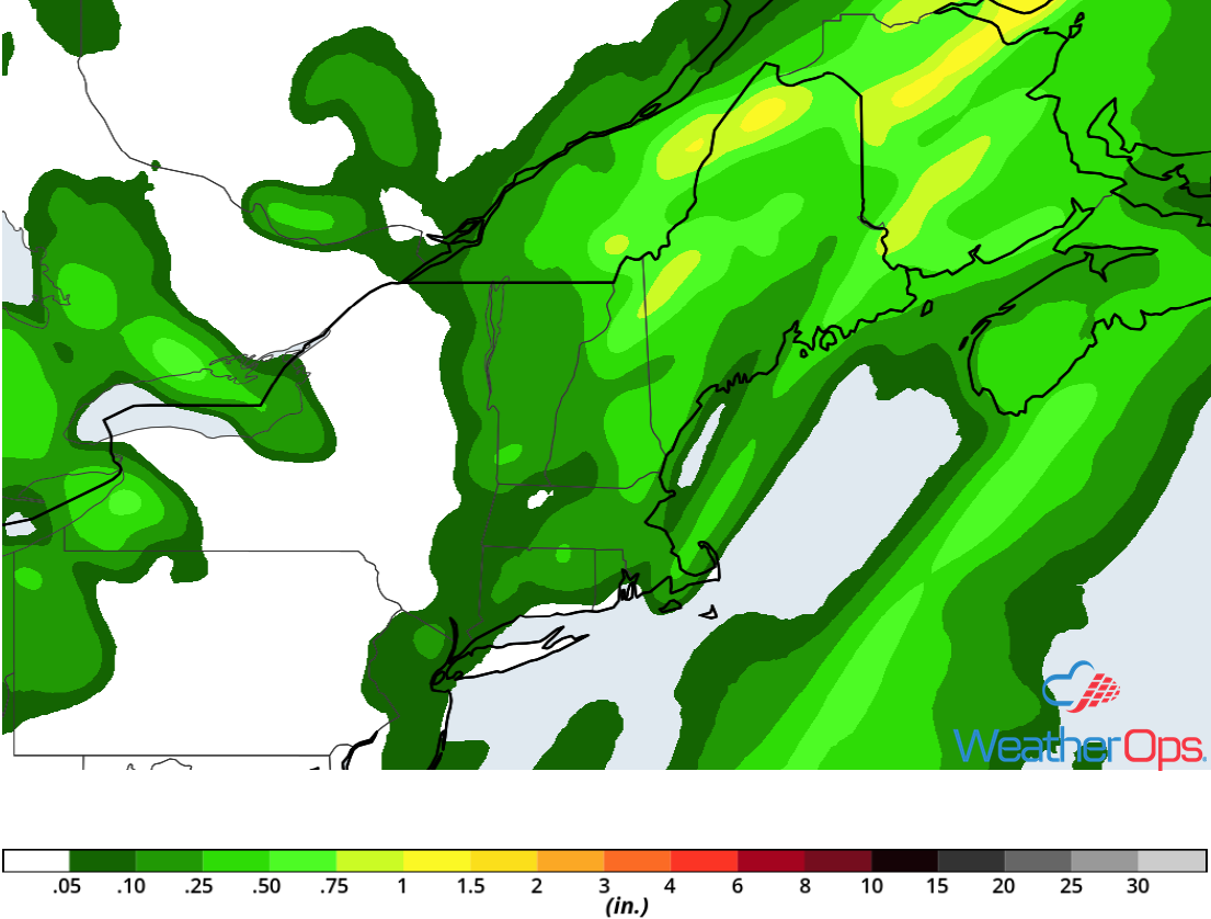 Rainfall Accumulation for Thursday, July 26, 2018