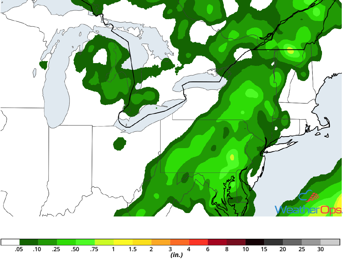 Rainfall Accumulation for Friday, July 28, 2018