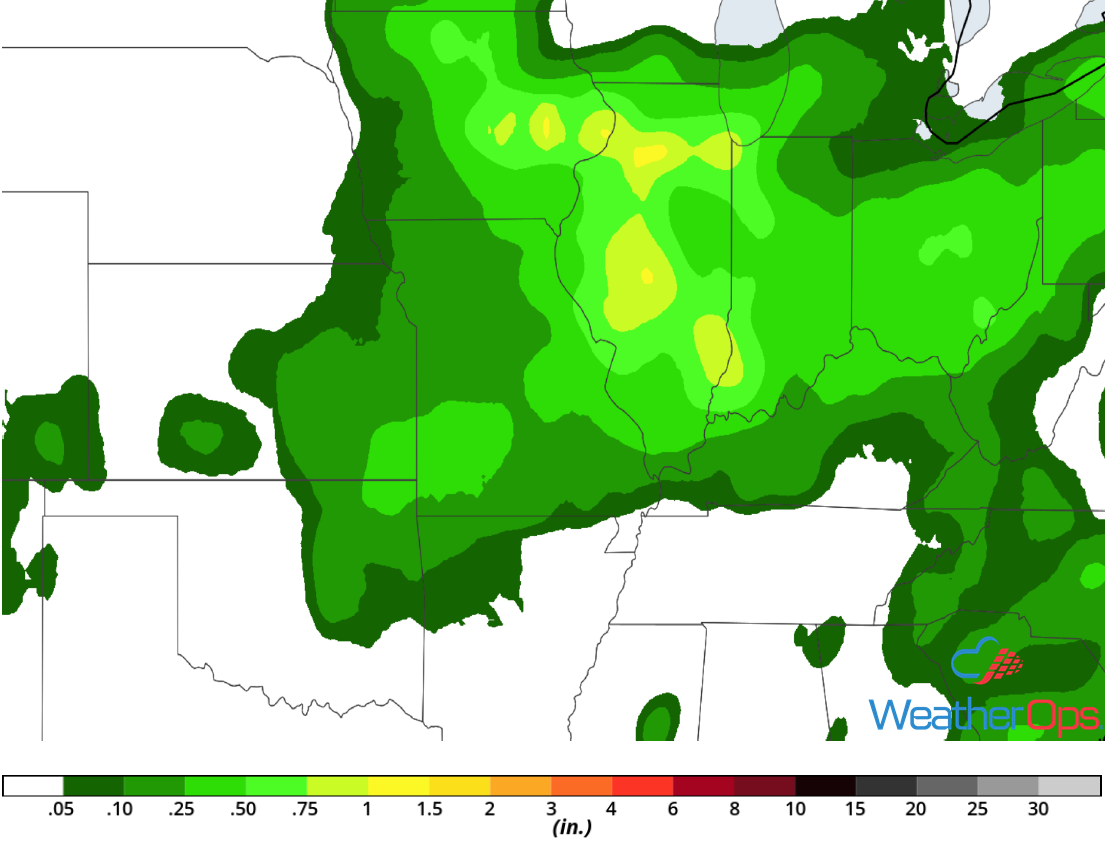 Rainfall Accumulation for Tuesday, August 8, 2018
