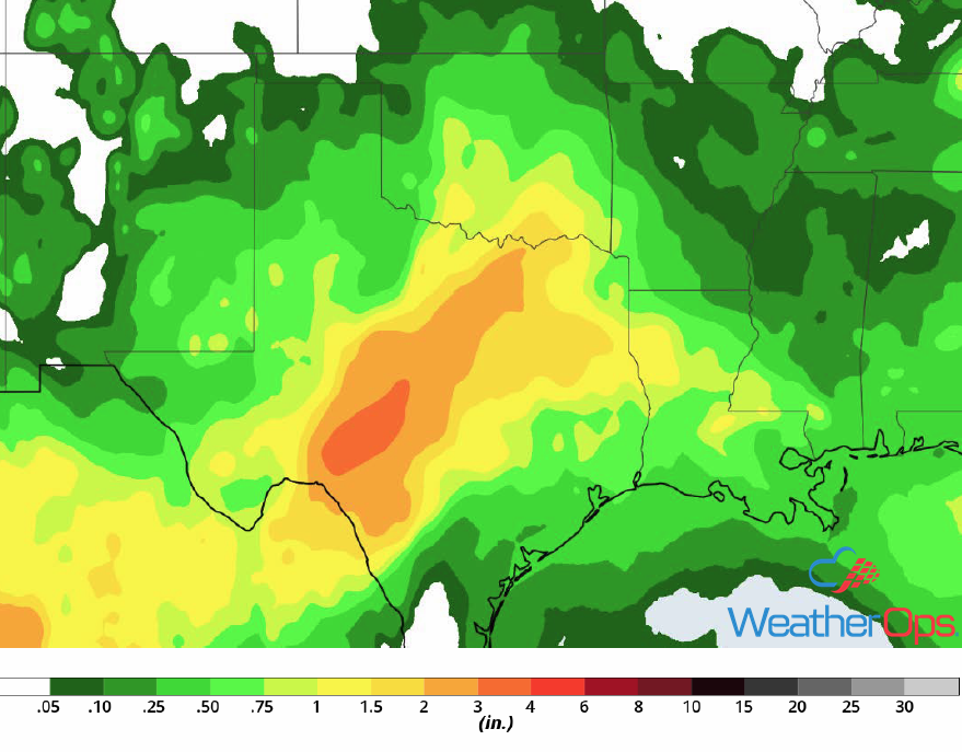 Rainfall Accumulation for Friday, August 10, 2018