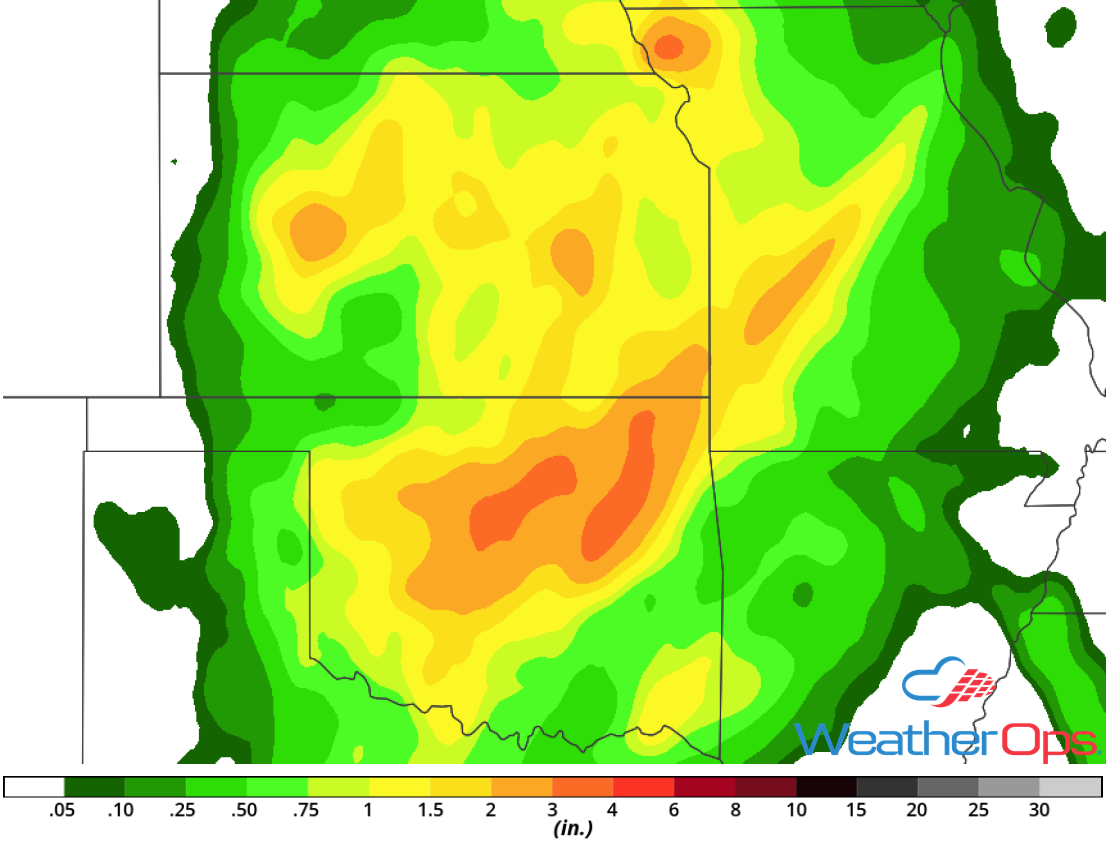Rainfall Accumlation August 13-14, 2018
