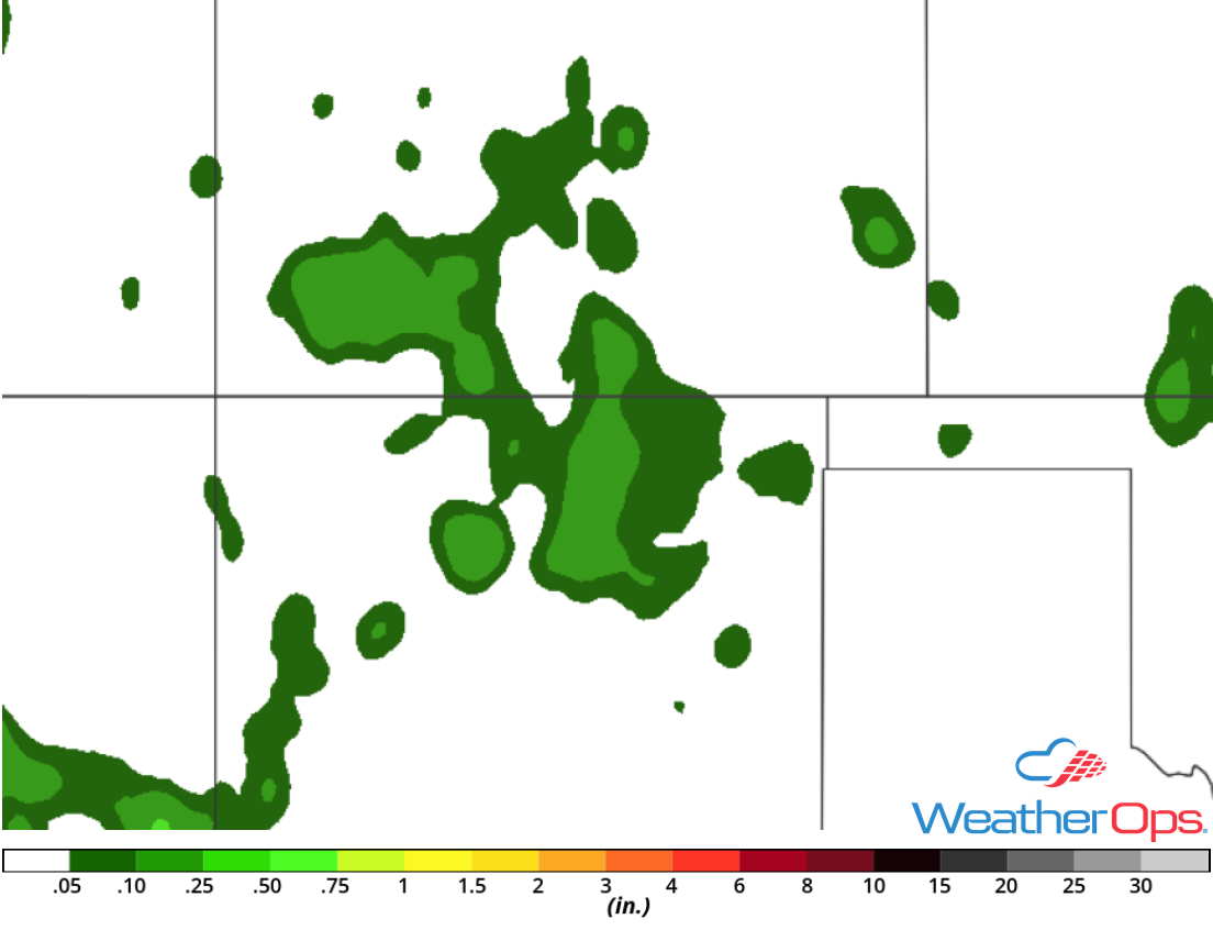 Rainfall Accumulation for Wednesday, August 15, 2018