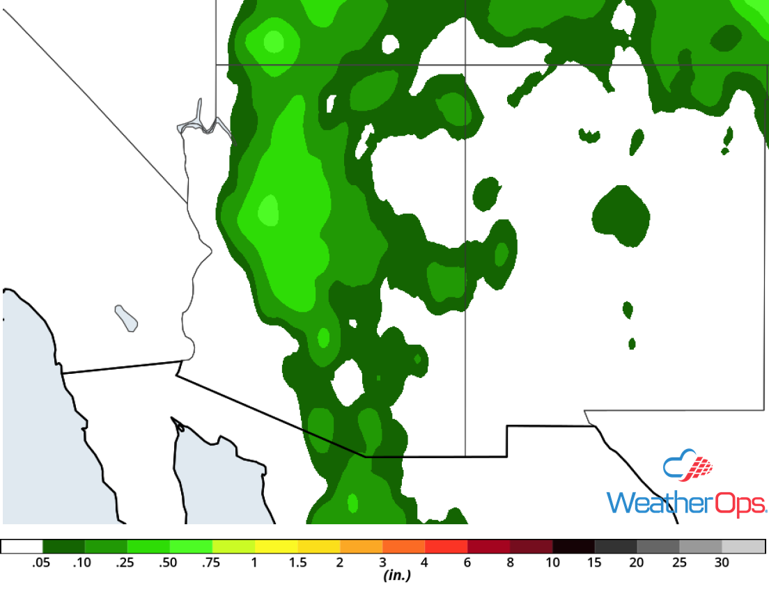 Rainfall Accumulation for Tuesday, August 21, 2018