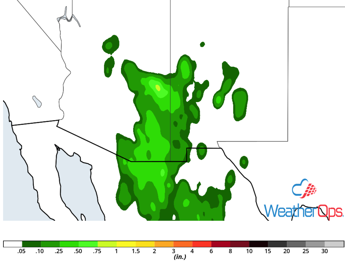 Rainfall Accumulation for Friday, August 24, 2018