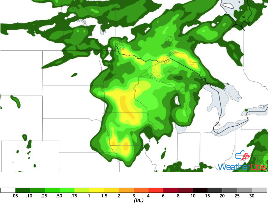 Rainfall Accumulation for Friday, August 31, 2018