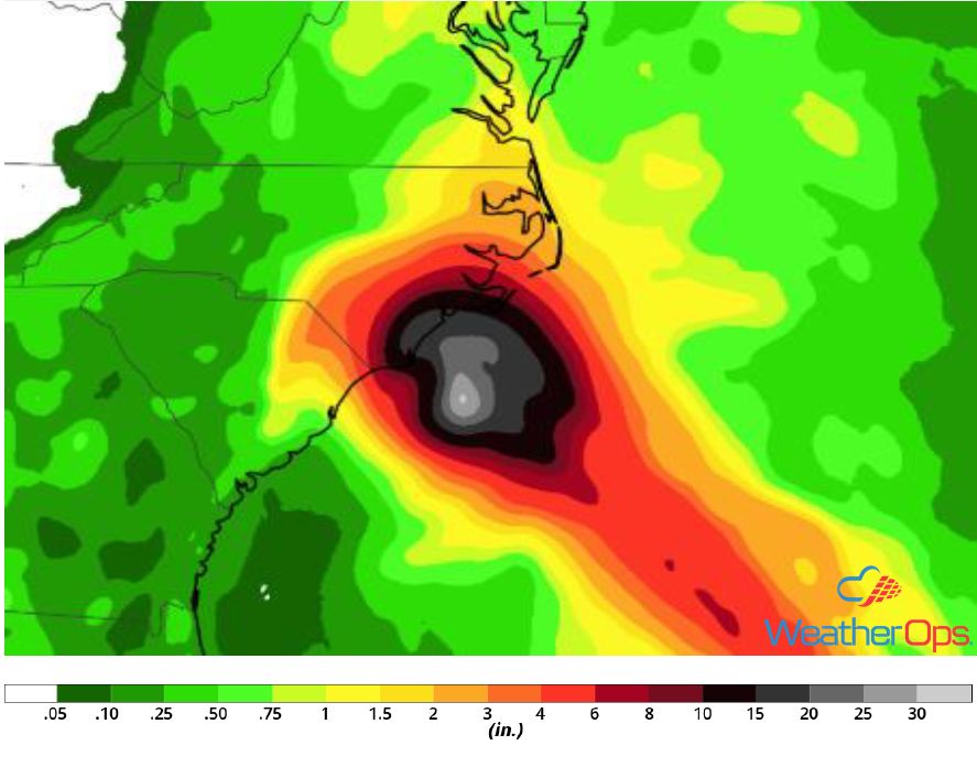 Rainfall Accumulation for September 13-14, 2018