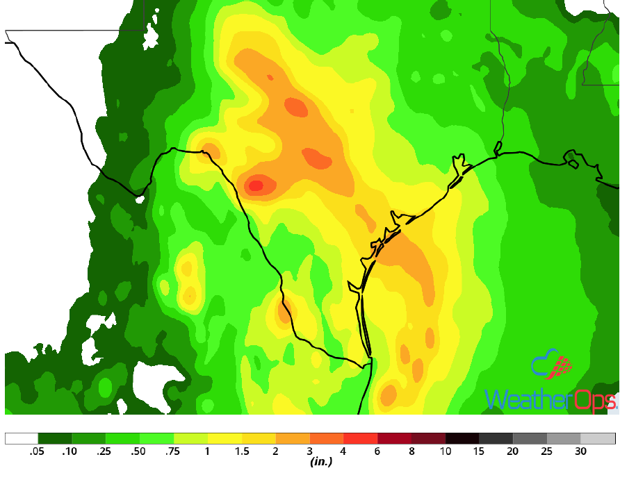 Rainfall Accumulation for September 14-15, 2018