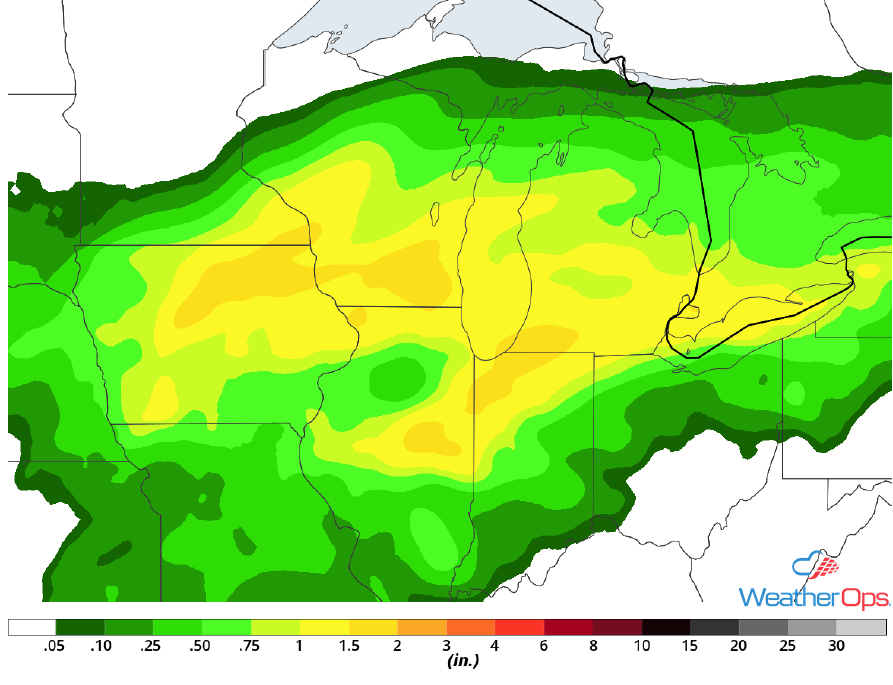 Rainfall Accumulation for Thursday, May 3, 2018