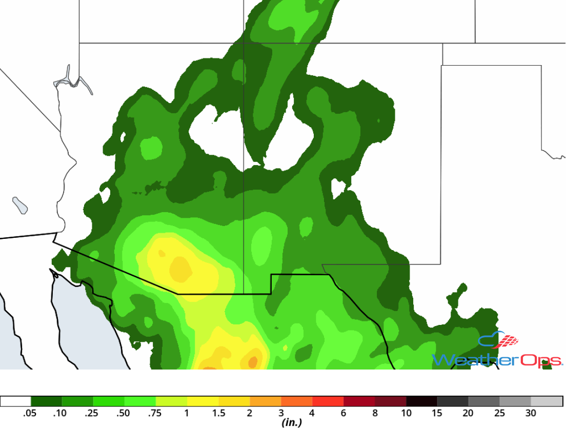 Rainfall Accumulation for Wednesday, September 19, 2018