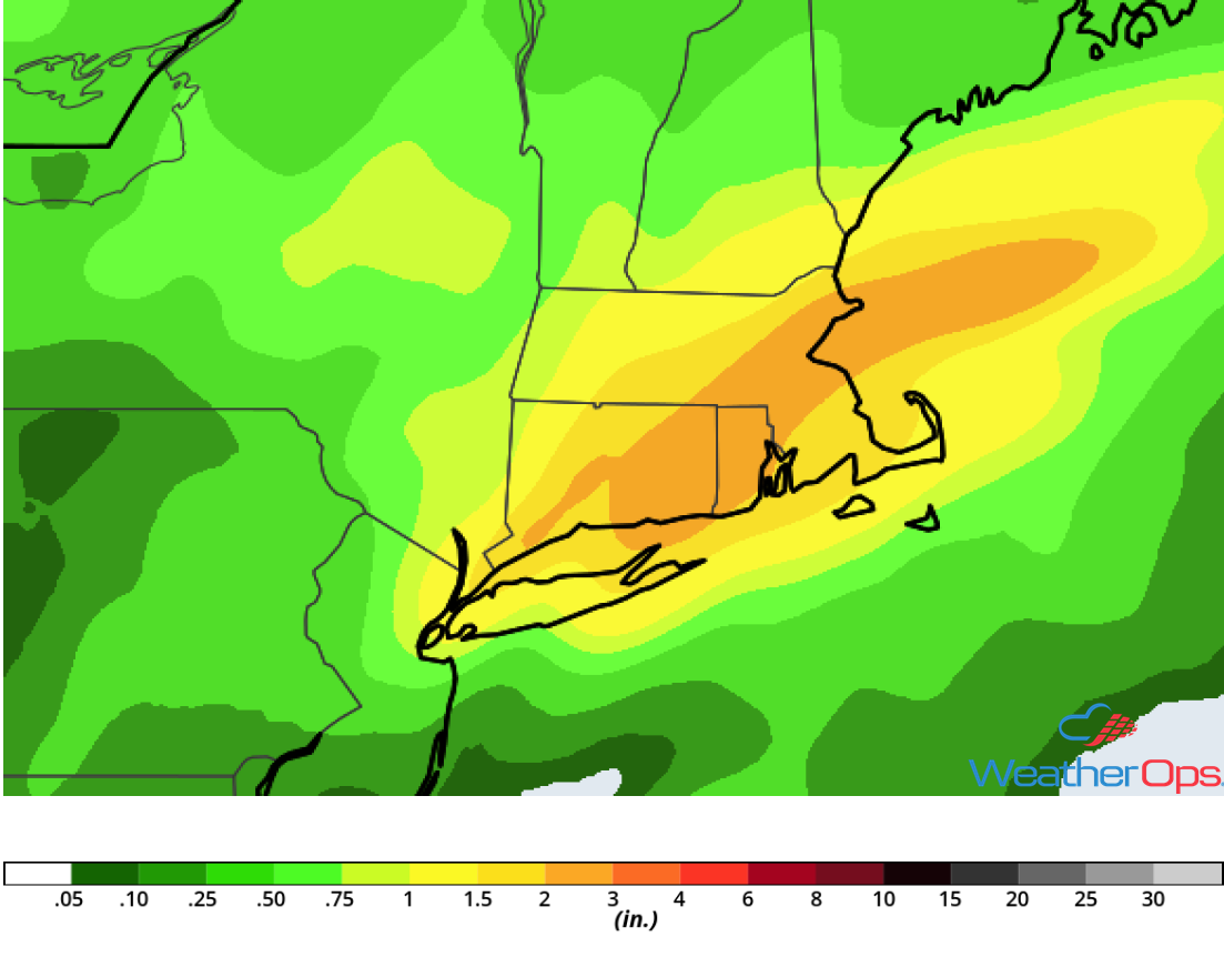 Rainfall Accumulation for Tuesday, September 25, 2018