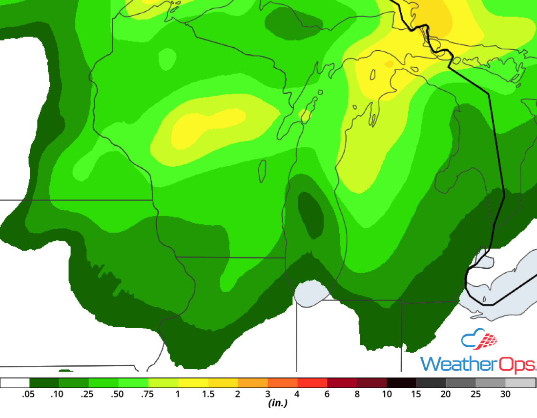 Rainfall Accumulation for Wednesday, October 3, 2018