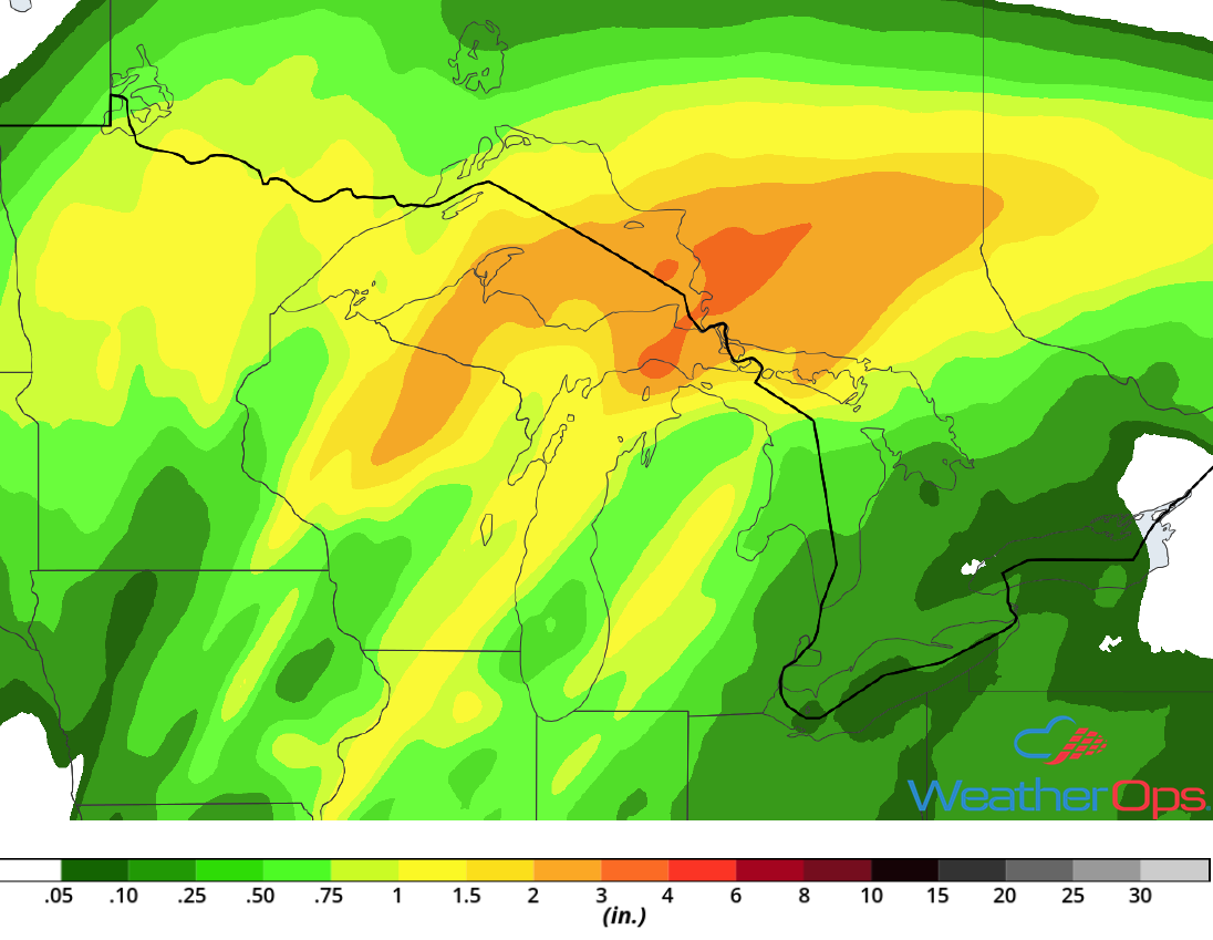 Rainfall Accumulation for Wednesday, October 10, 2018