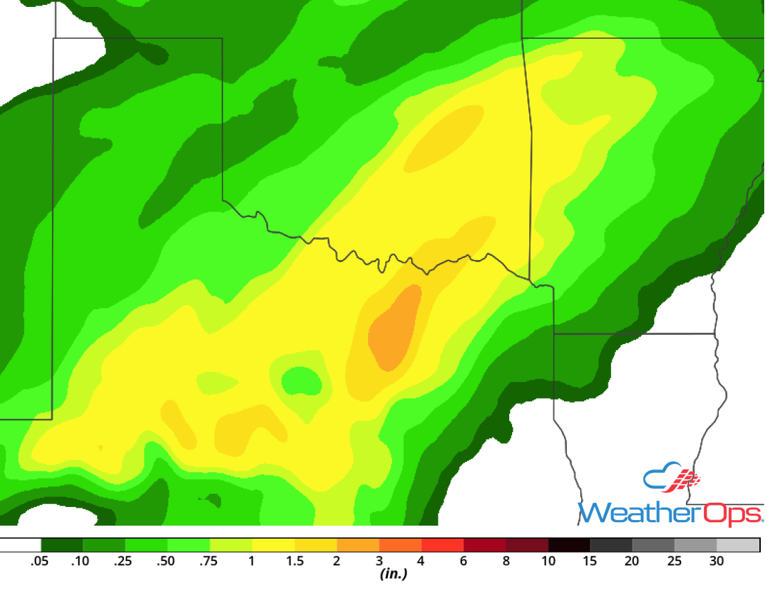 Rainfall Accumulation for Saturday, October 13, 2018
