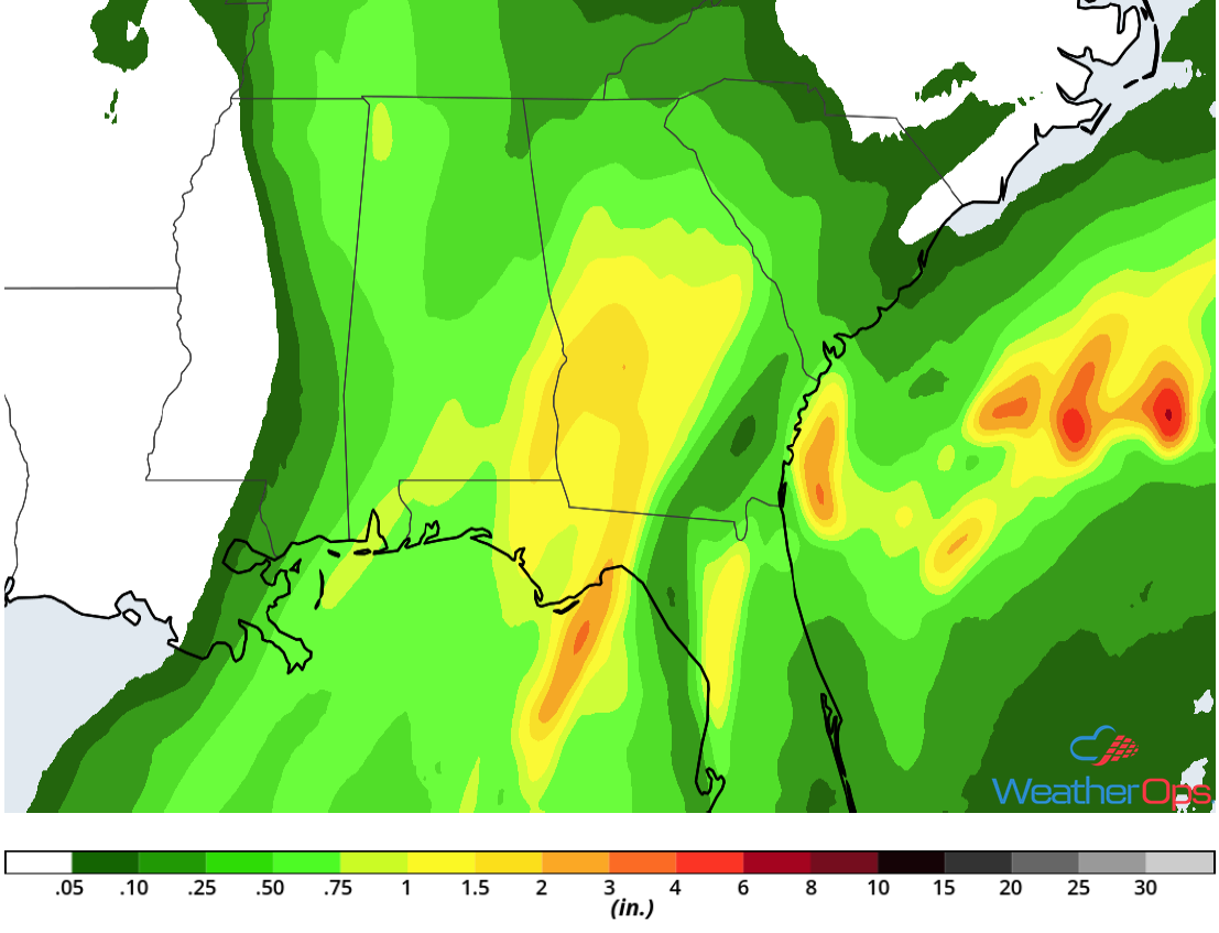 Rainfall Accumulation for Wednesday, November 14, 2018