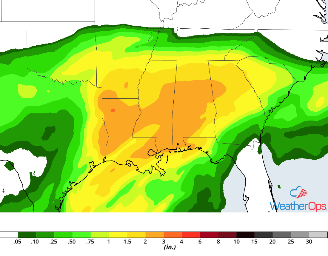 Rainfall Accumulation for Saturday, December 8, 2018