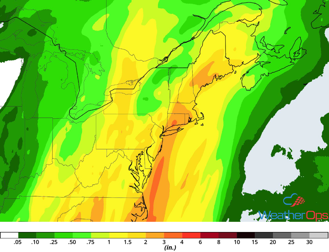 Rainfall Accumulation for December 20-21, 2018