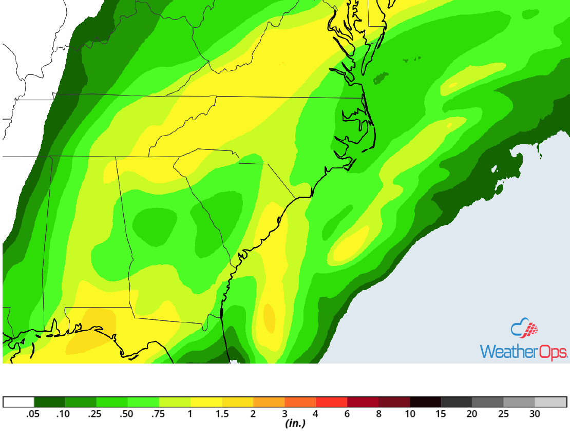 Rainfall Accumulation for Friday, December 28, 2018