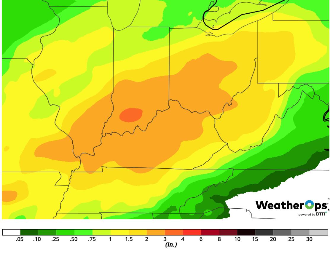 Rainfall Accumulation February 6-8, 2019