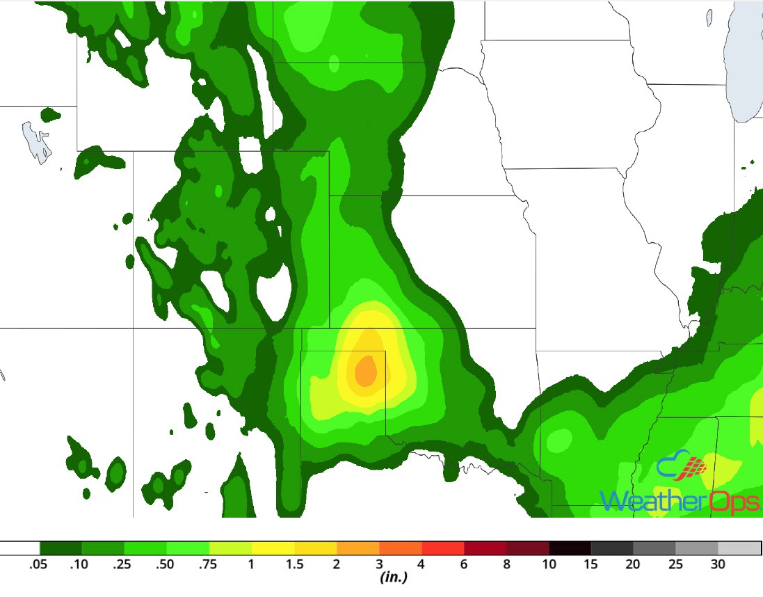 Rainfall Accumulation for Saturday, August 18, 2018