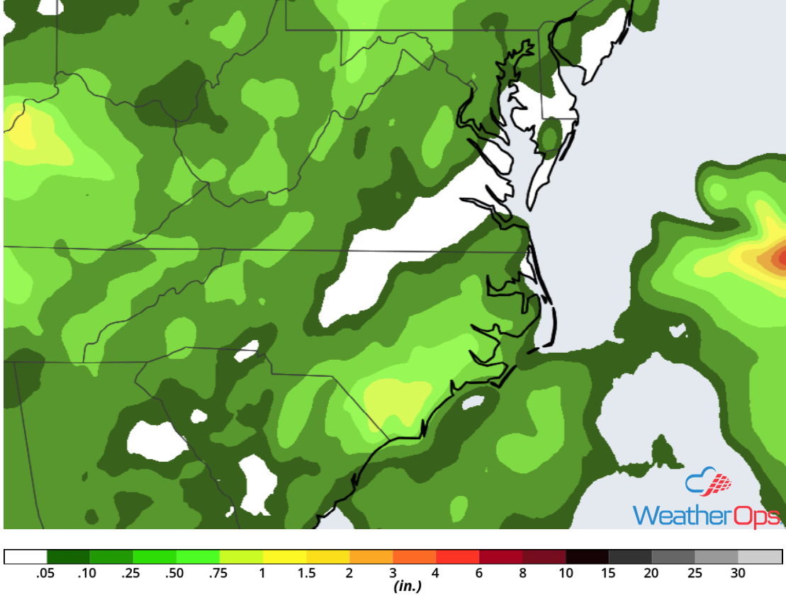 Rainfall Accumulation for Thursday, May 31, 2018