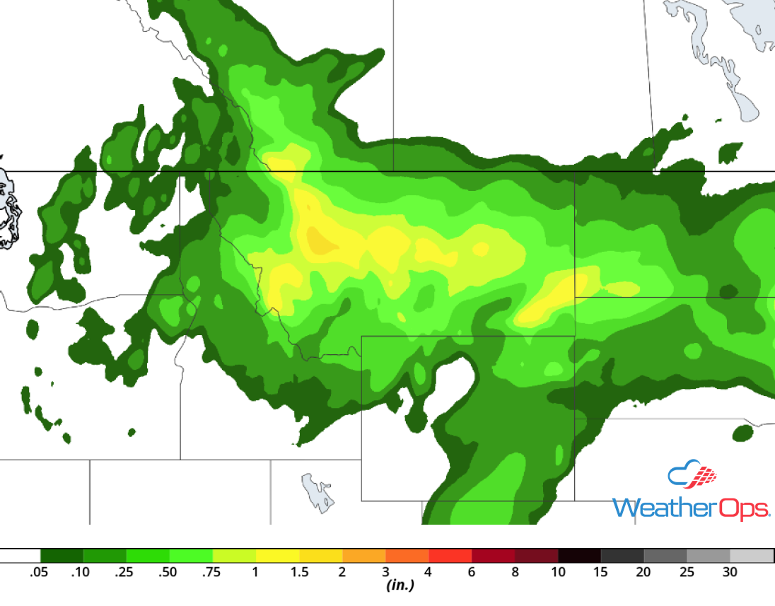 Rainfall Accumulation for Saturday, June 16, 2018