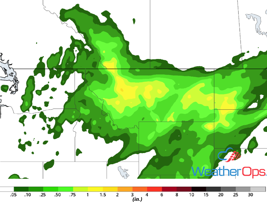 Rainfall Accumulation for Saturday, June 16, 2018