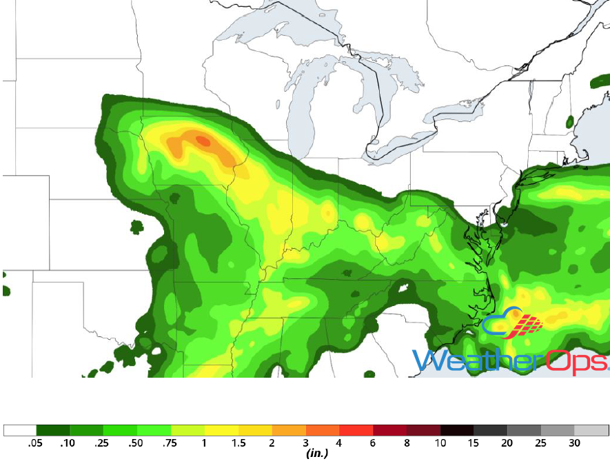 Rainfall Accumulation for Thursday, June 21, 2018
