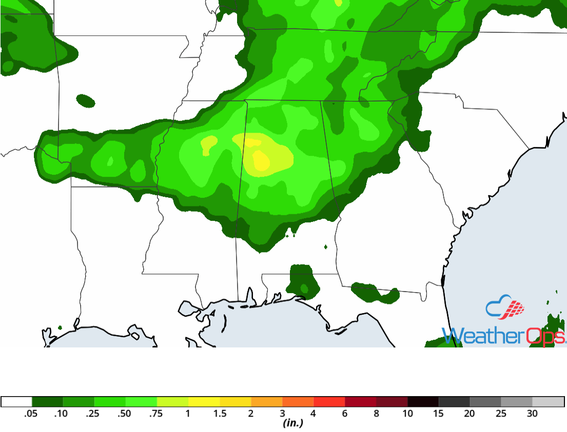 Rainfall Accumulation for Friday, June 22, 2018
