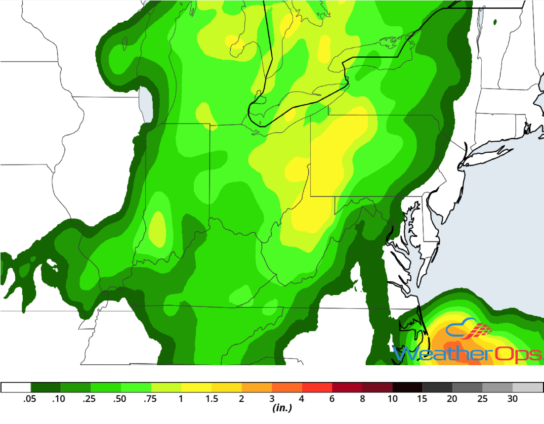 Rainfall Accumulation for Wednesday, June 27, 2018